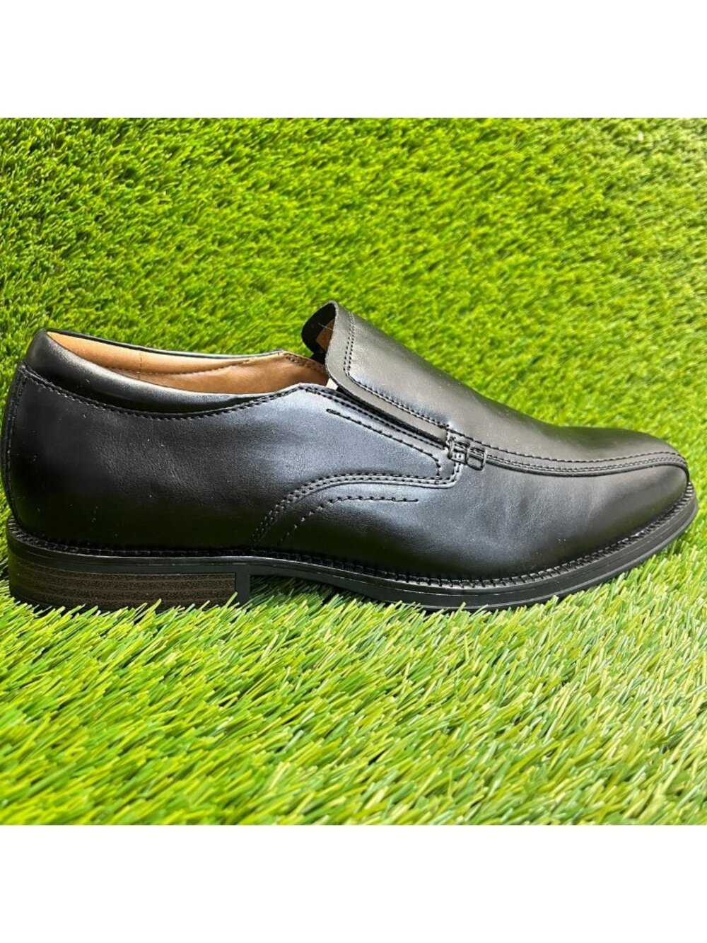 Dockers Greer Mens Size 11.5E Black Casual Leather Slip On Loafer Dress Shoes